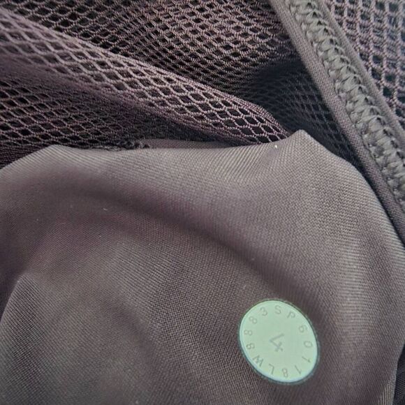 Lululemon Lab Orbit Romper Cherry Cola Mesh Sz 4 - Picture 4 of 4